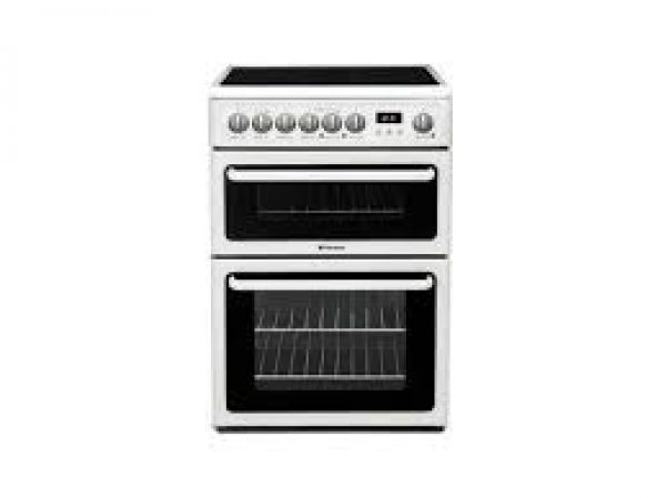 Hotpoint , 60cm, Double Oven, Freestanding Electric Cooker, White -15308