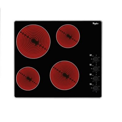 Whirlpool 4 Zone Ceramic Hob, STEEL FRAME