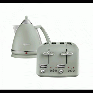 Delonghi Argento Flora Kettle and Toaster Set Green-0