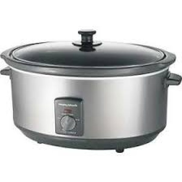 Morphy Richards - Oval brushed stainless steel slow cooker 6.5L -16560