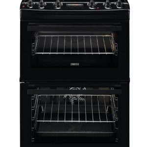 Zanussi 60cm Double Cavity Electric Oven I Black-0