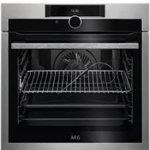 AEG SurroundCook Electric Double Oven - Stainless Steel & Black-0