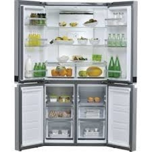 Whirlpool American Fridge Freezer - Stainless Steel-16987