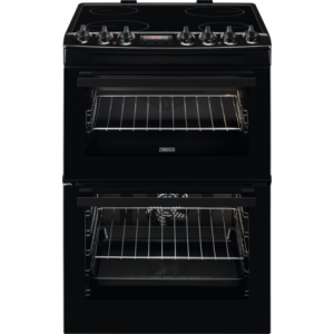 Zanussi 60cm ceramic Hob electric Cooker - Black-0
