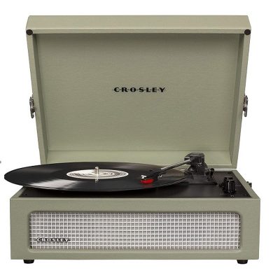 Crosley Voyager Vintage Portable Turntable with Bluetooth Receiver - SAGE/GREEN