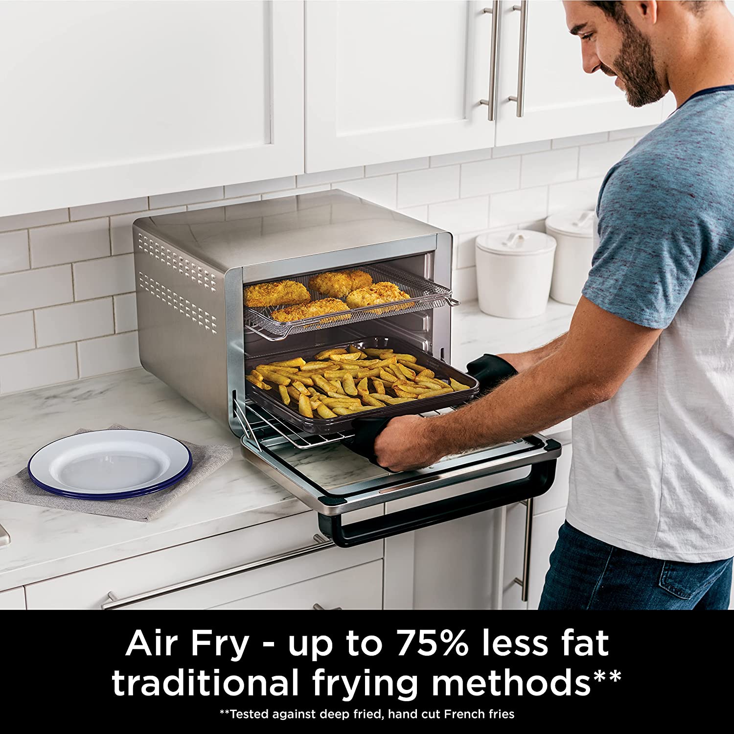  Ninja-DT200-Foodi-8-in-1-XL Pro Air Fry Oven Large Countertop  Convection Oven (Renewed): Home & Kitchen