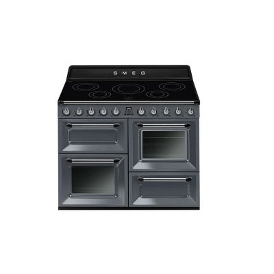 Smeg 110cm Victoria Electric Range Cooker With Induction Hob - Slate Grey