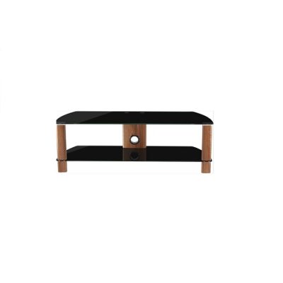 Alphason 150cm, TV Stand Up To 65"Walnut With Black Glass