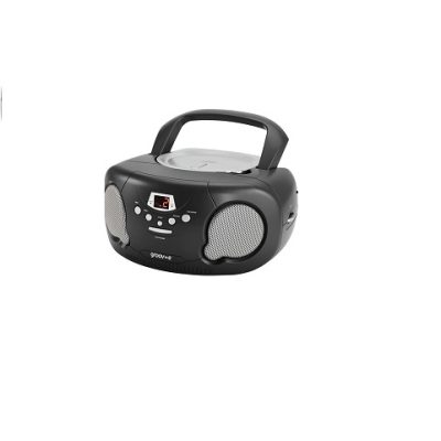Groov-e Original Boombox Portable CD Player with Radio – Black