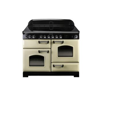 Rangemaster Classic Deluxe Electric Induction 110cm Range Cooker - Cream Chrome