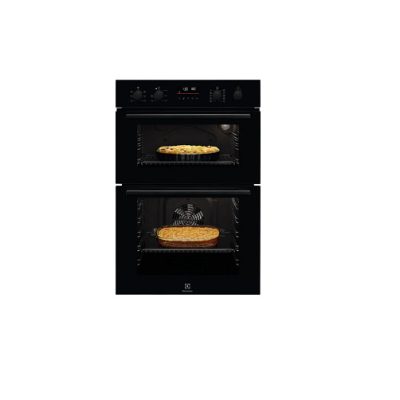 Electrolux Built In Double Oven, Catalytic Liners, Black | EDFDC46K