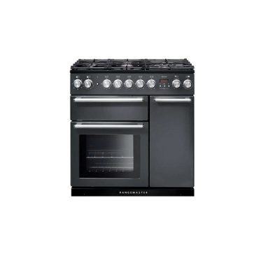 Rangemaster Nexus 90 Dual Fuel Range Cooker | Slate Grey