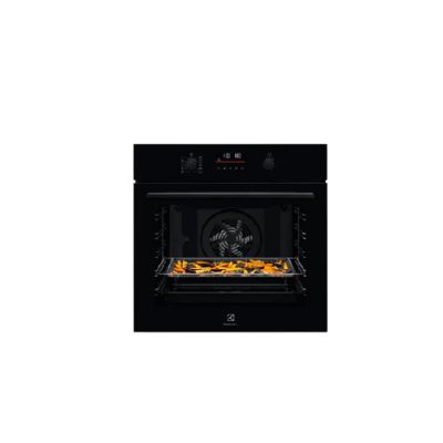 Electrolux Pyrolytic Single Oven, black, air fry | EOM6P46K