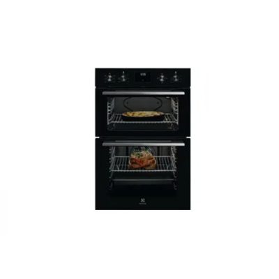 Electrolux 60cm Built-In Electric Double Oven - Black | KDFGE40TK