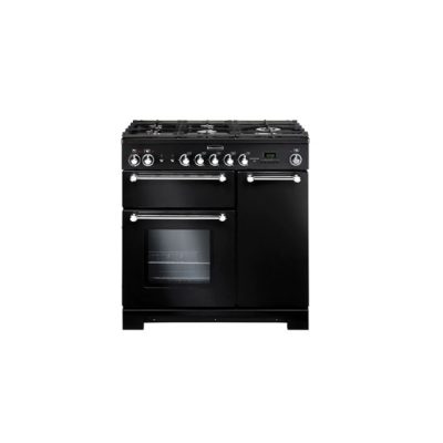 Rangemaster KCH90DFFBL/C Kitchener 90 Dual Fuel Range Cooker - Black