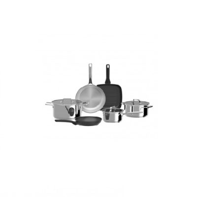 Berghoff 9pc Cookware Set Helix - Steel | 1315089