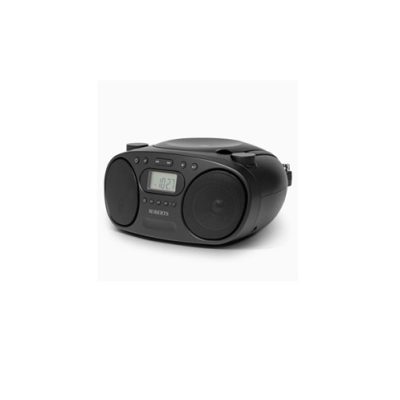 Roberts ZOOMBOXFMBK, FM/AM Boombox w/ CD Player, Black