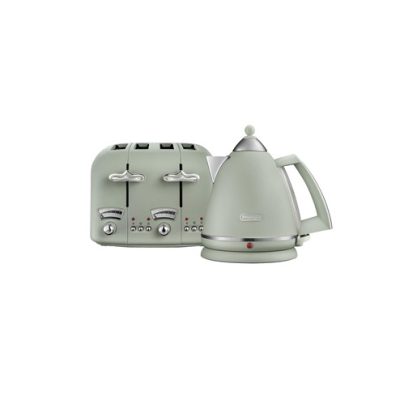 Delonghi Argento Flora Kettle and Toaster Set Green