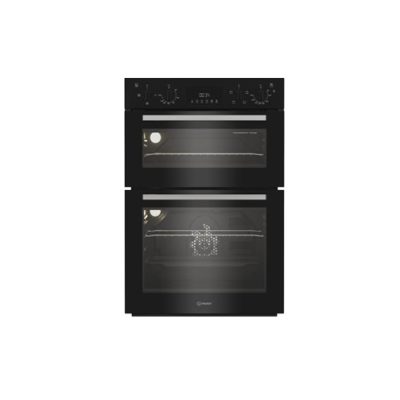 Indesit Built-in Double Electric Oven – Black | DII10DB