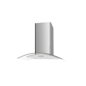 Cata 70cm Curved Glass Chimney Hood - Stainless Steel || UBSCG70SS