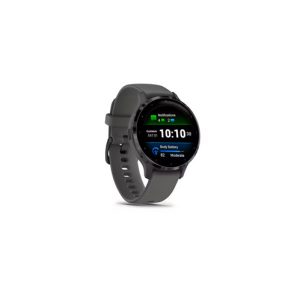 Garmin Venu 3S Slate Stainless Steel Bezel Silicone Band – Pebble Grey | 010-02785-00