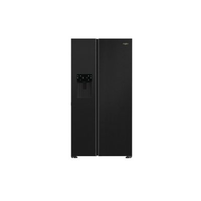 Whirlpool 6th Sense Dual Plumbed American Fridge Freezer - Black | WHG26574WXK5UK