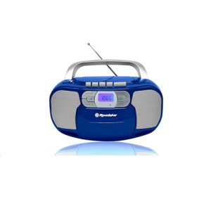Roadstar RCR-4635UMP/BL Radio CD Portable Cassette, Digital PLL FM Radio