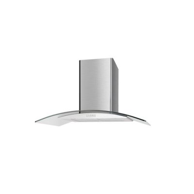 Cata 90cm Curved Glass Chimney Hood - Stainless Steel || UBSCG90SS