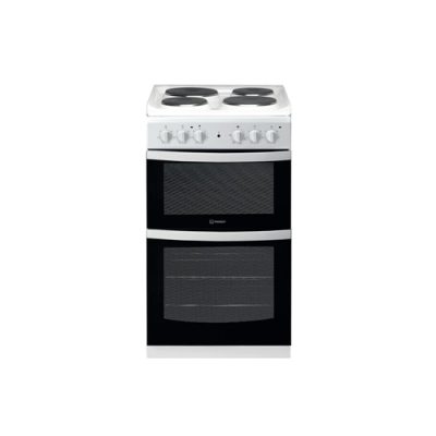 Indesit 50cm Cooker with Solid Plate Hob - White | ID5E92KMW/UK