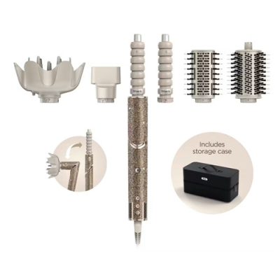 Shark FlexStyle Sparkle – Champagne Diamond Limited Edition 5-in-1 Air Styler & Hair Dryer Gift Set | HD446JSUK