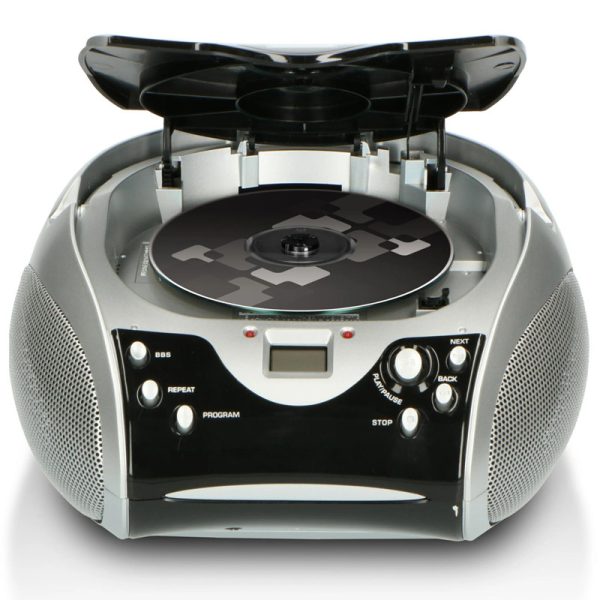 Black silver boombox 2