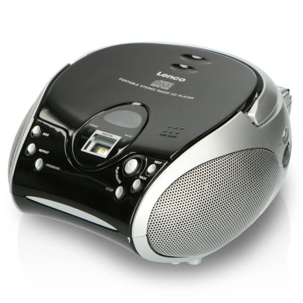 Black silver boombox