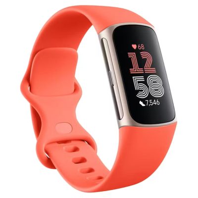 Fitbit Charge 6 Fitness Tracker | Coral/Champagne Gold